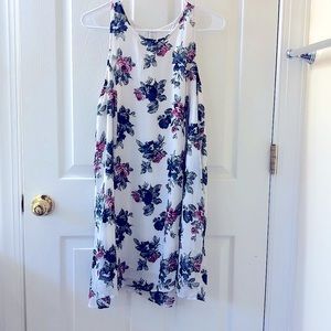 Floral summery dress with lightweight inner shell